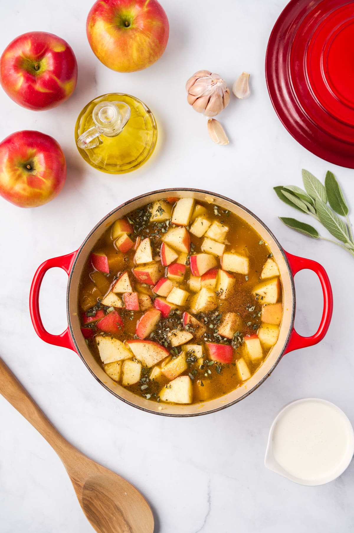 butternut squash soup simmering
