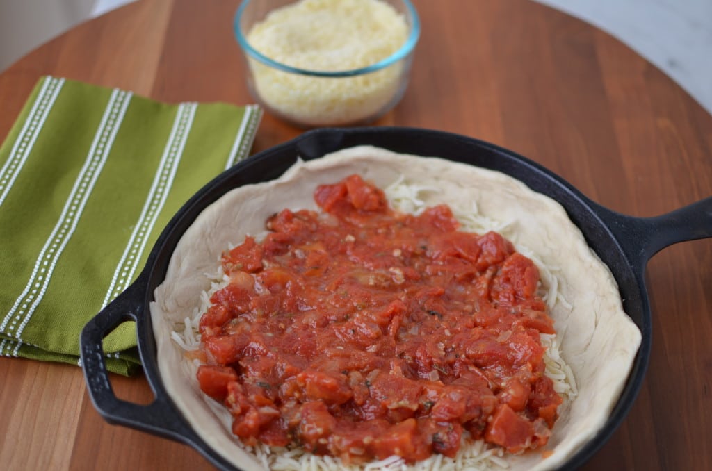 Skillet Chicago Style Deep Dish Pizza/24 Carrot Kitchen