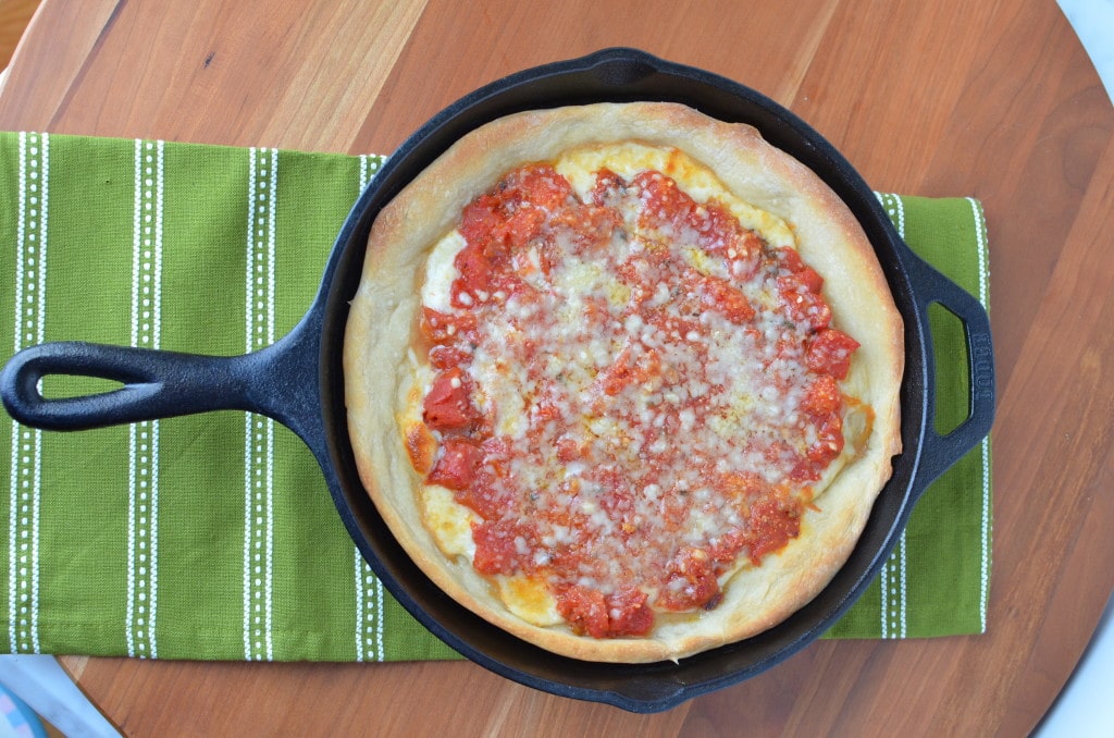 Skillet Chicago Style Deep Dish Pizza/24 Carrot Kitchen