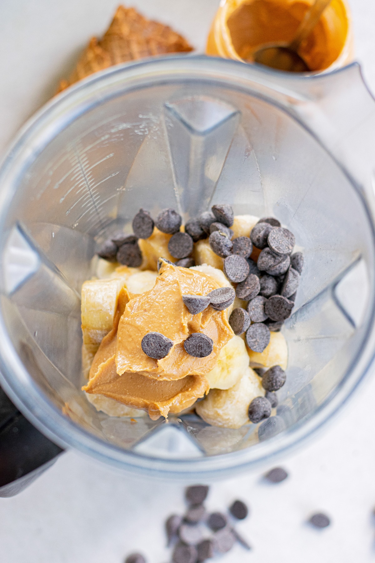 ingredients in the blender.