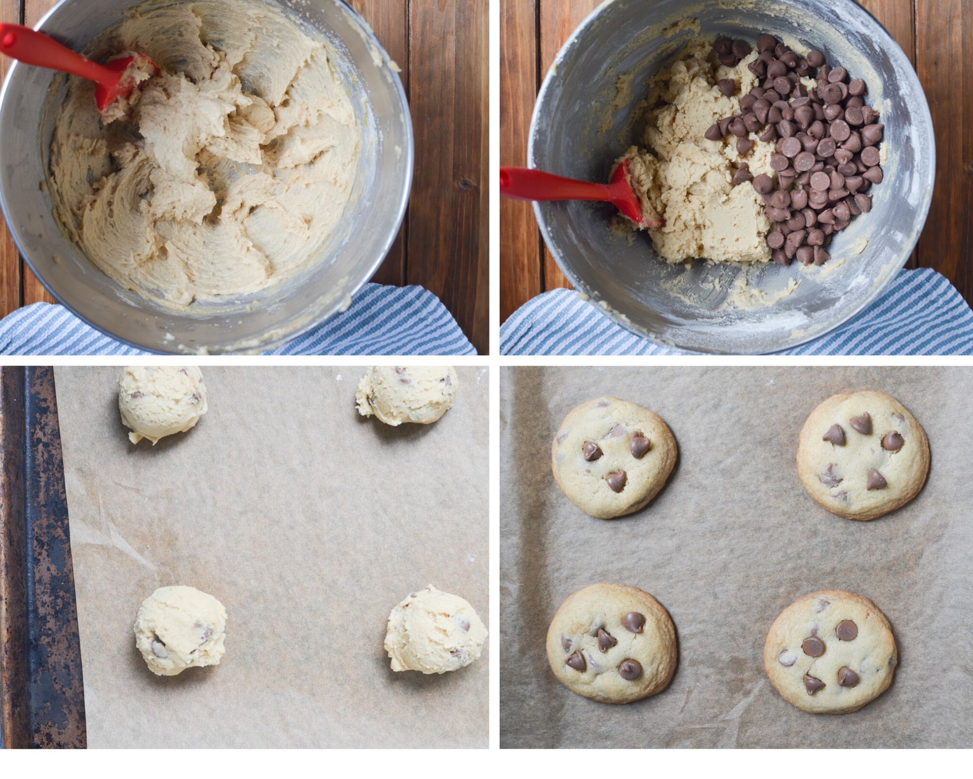 steps to making chocolate chip cookies.