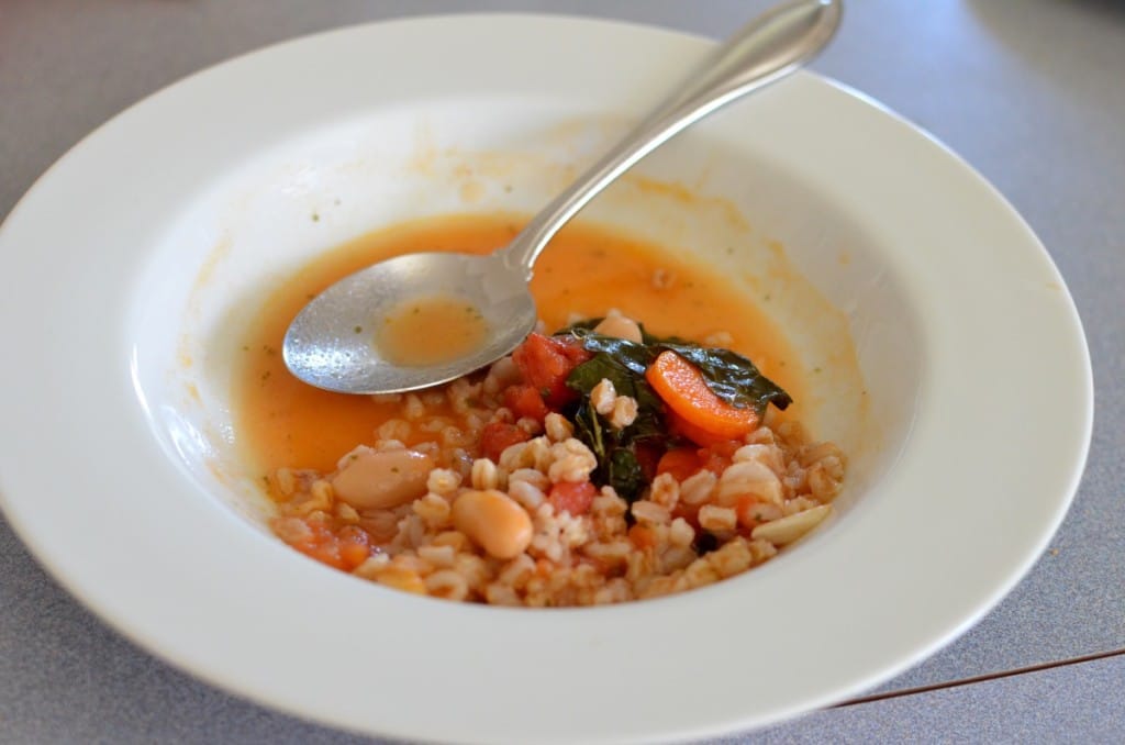 Kale, Beach and Farro Soup