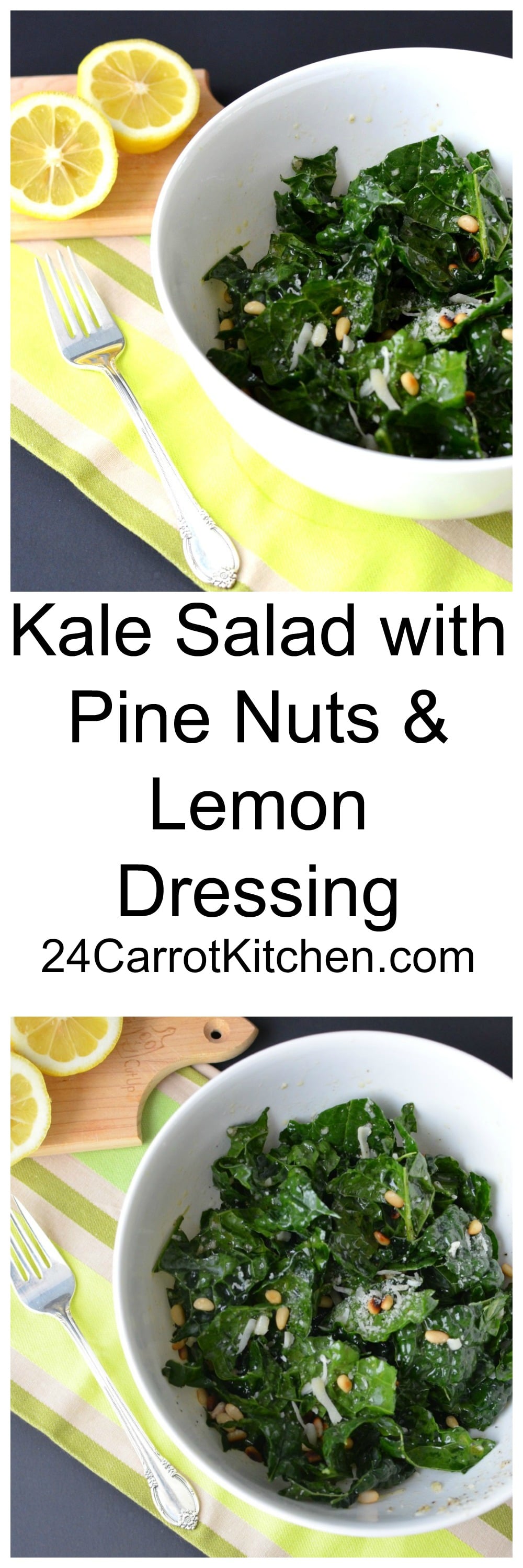 Kale Salad with Pine Nuts and Lemon Dressing 24 Carrot Kitchen 24
