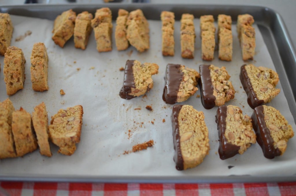 Almond Biscotti-Chocolate Dipped/24 Carrot Kitchen