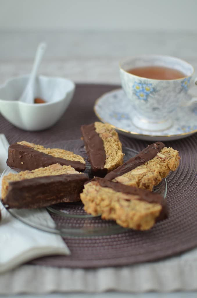 Almond Biscotti-Chocolate Dipped/24 Carrot Kitchen