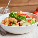 Panzanella Salad in bowl