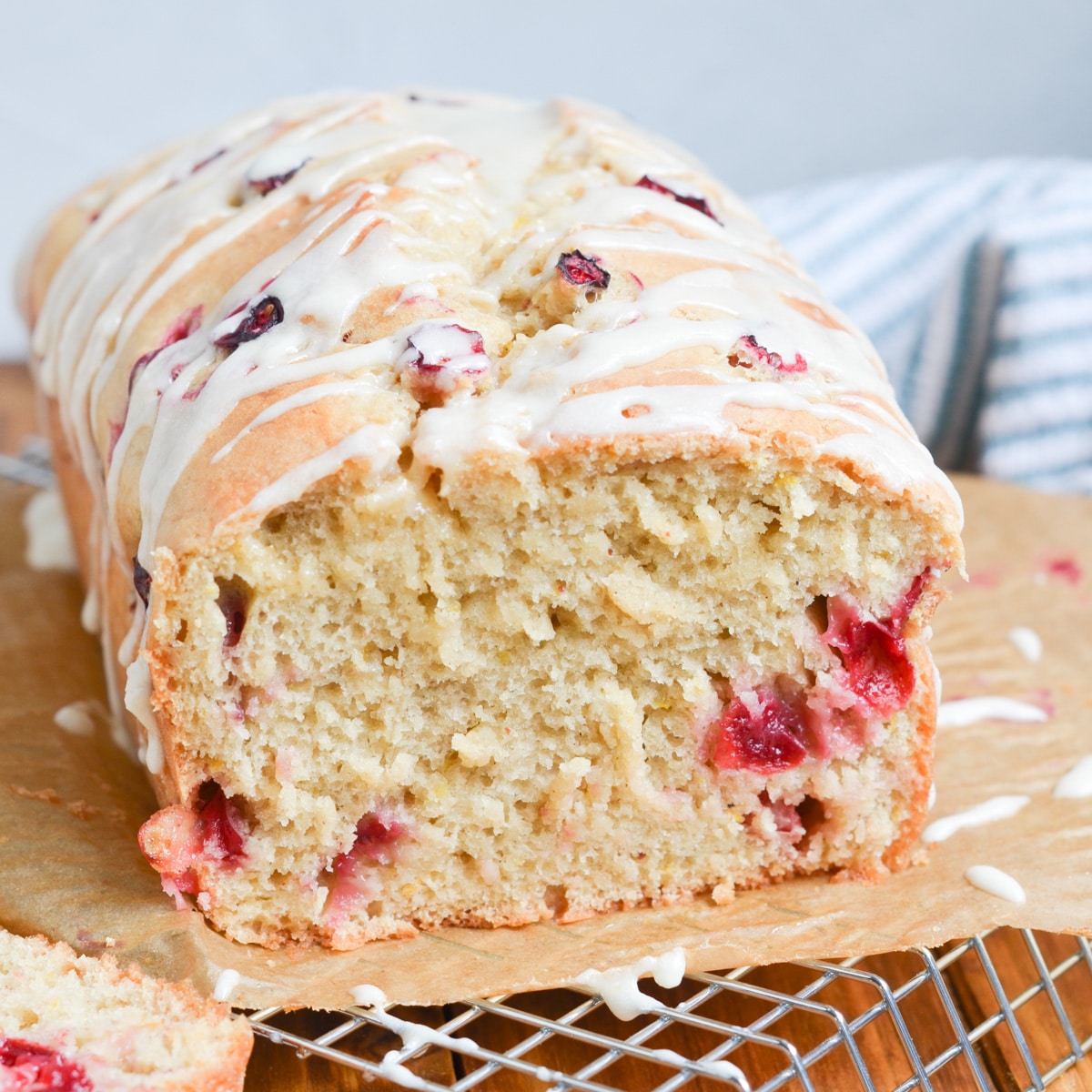 cranberry orange bread interior.