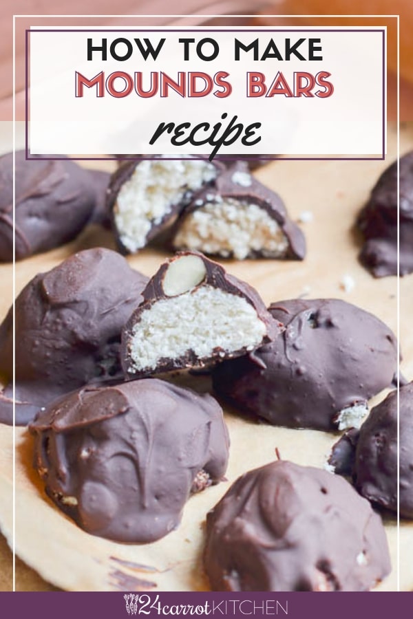 mounds bars on a pan.