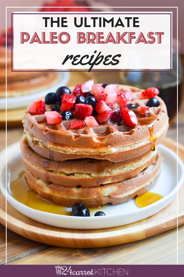 Paleo waffles on a plate.