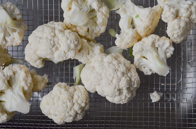 cauliflower pieces for soup.