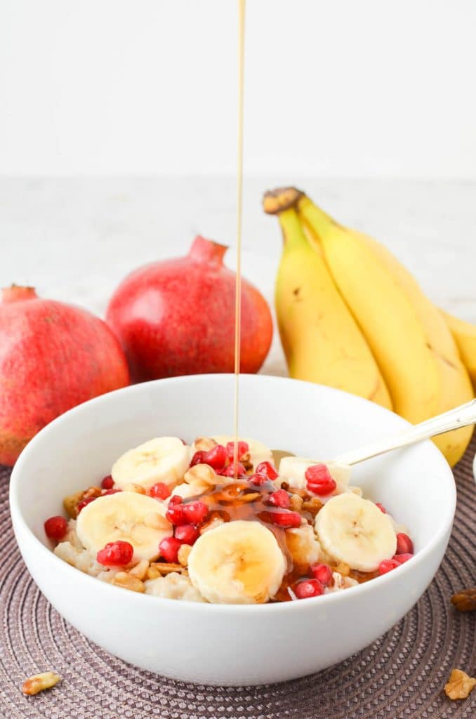 Vegan Oatmeal with Maple Syrup - 24 Carrot Kitchen