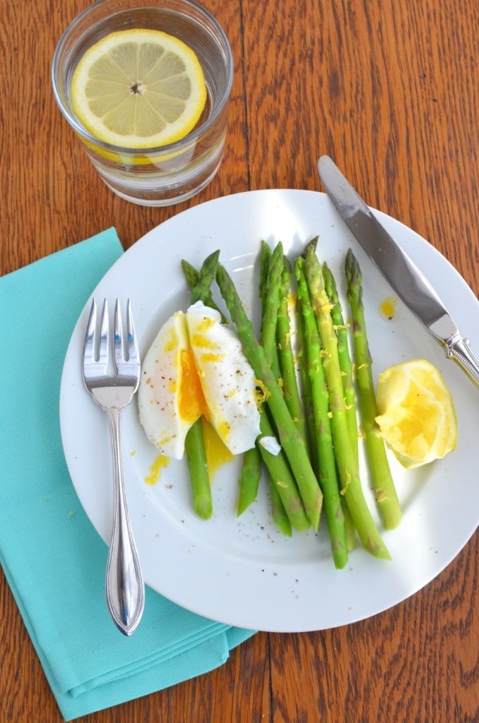 Poached Eggs with Asparagus/24 Carrot Kitchen