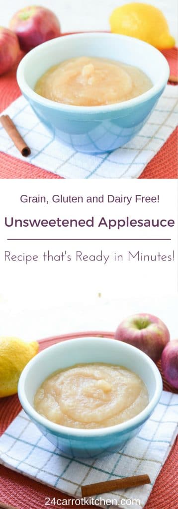 Unsweetened Applesauce Recipe - 24 Carrot Kitchen