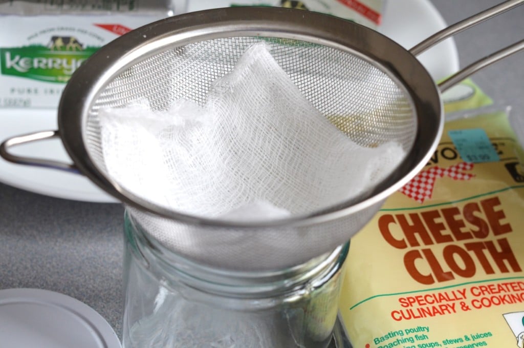 Ghee Strainer over empty jar - 24 Carrot Kitchen