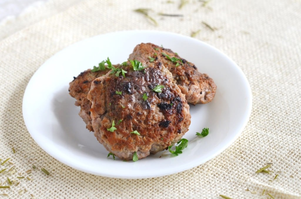 Breakfast Turkey Sausage on a plate- 24 Carrot Kitchen