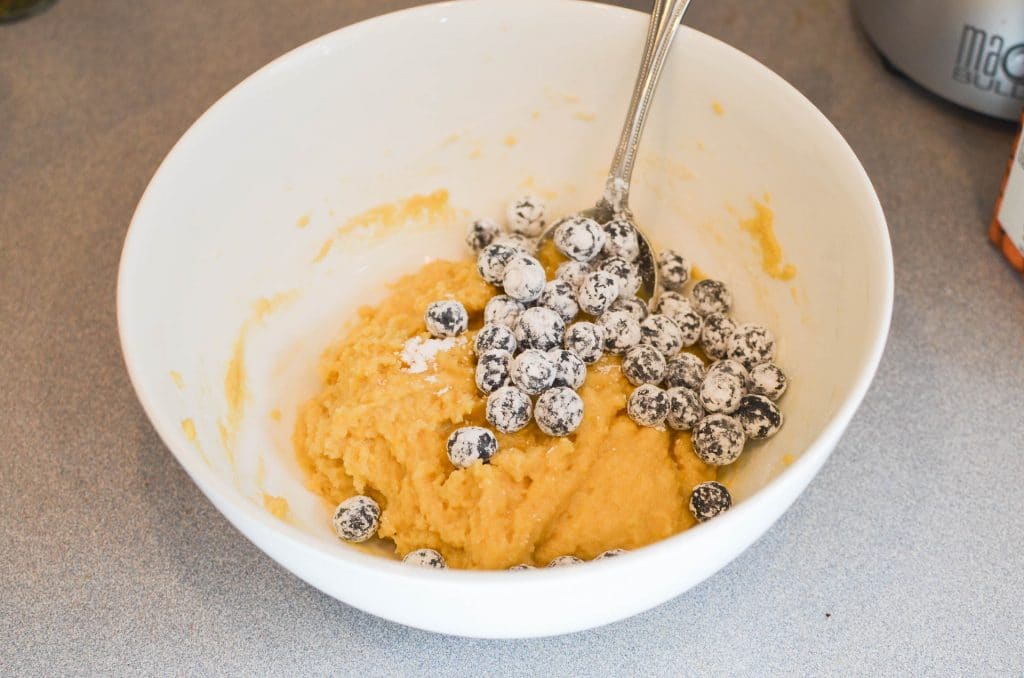 Gluten Free Blueberry Scones Dough with Blueberries - 24 Carrot Kitchen