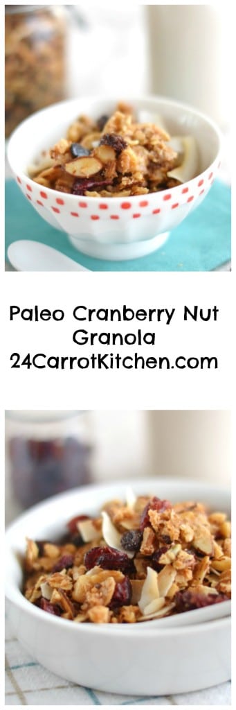 Grain Free Cranberry Nut Granola - 24 Carrot Kitchen