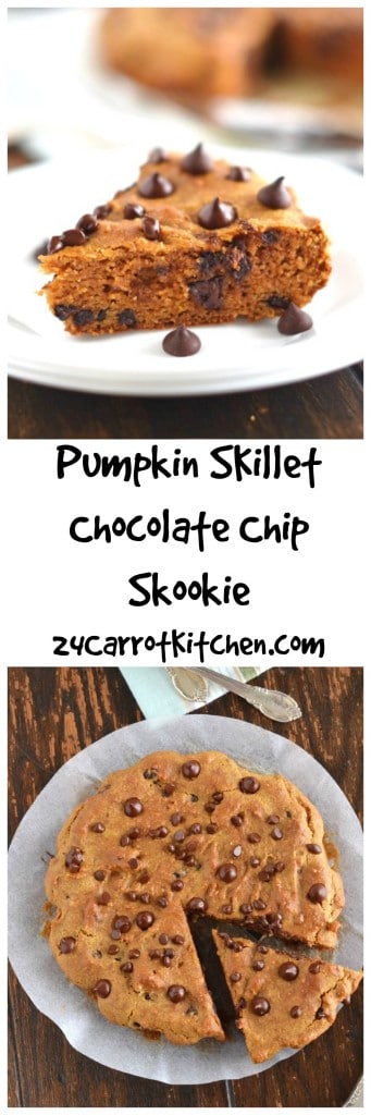 Pumpkin Skillet Chocolate Chip Skookie - 24 Carrot Kitchen