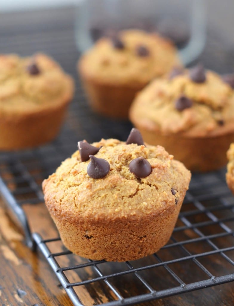 Almond Flour Muffins on a baking rack.