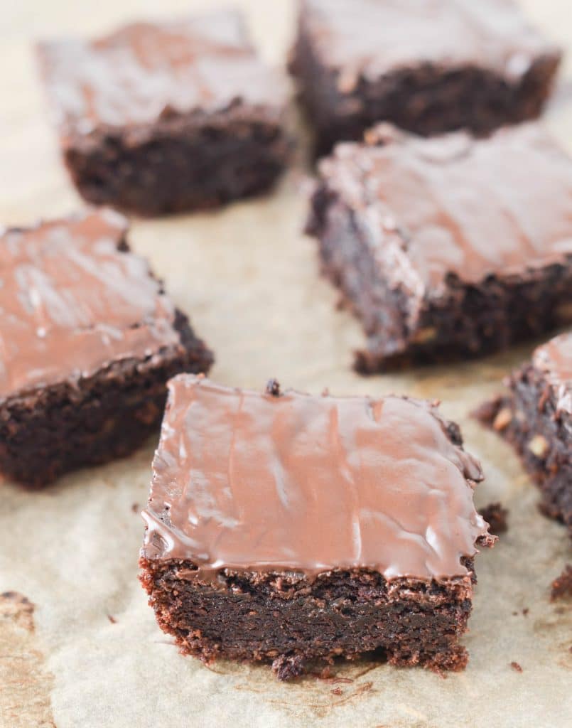 Gluten-Free Vegan Brownies with ganache icing - 24 Carrot Kitchen