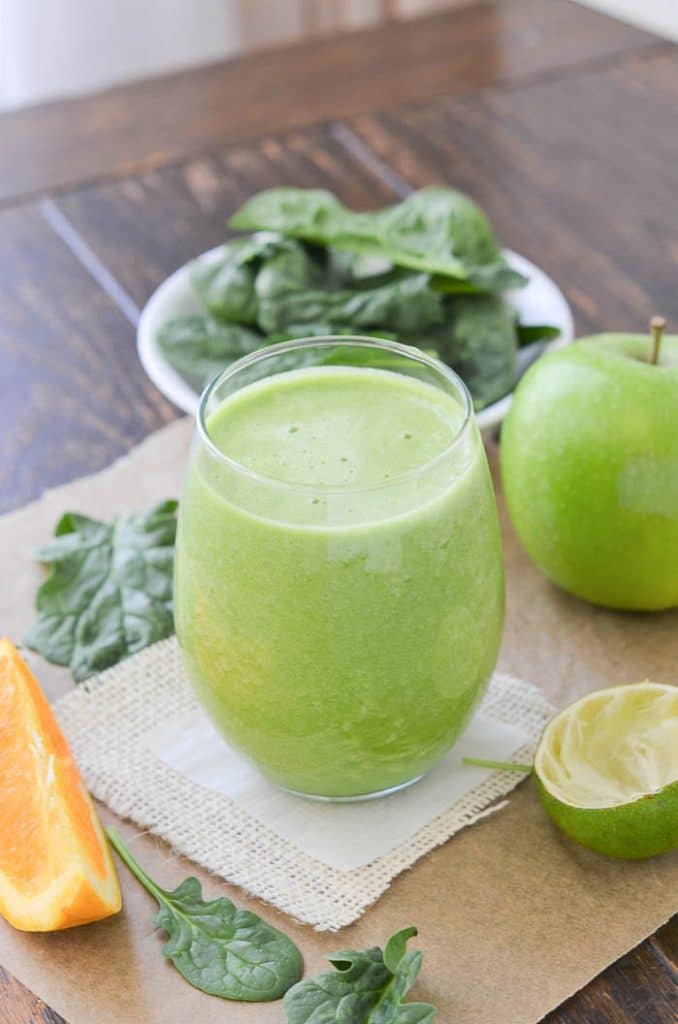 3 Easy Steps To The Best Spinach Apple Smoothie! - 24 Carrot Kitchen