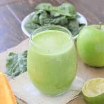 Spinach Apple Smoothie in a glass - 24 Carrot Kitche