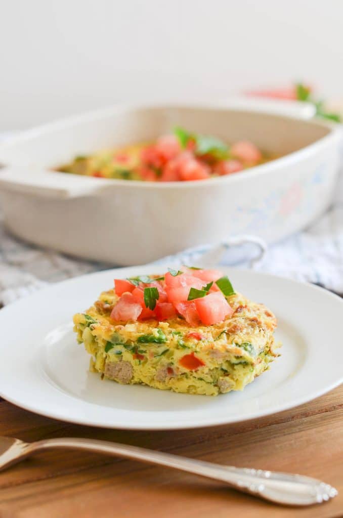 Paleo Breakfast Casserole Slice - 24 Carrot Kitchen