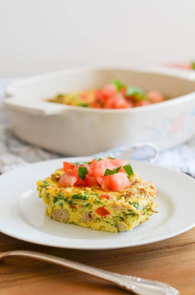 Paleo Breakfast Casserole Slice - 24 Carrot Kitchen