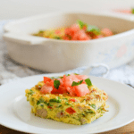 Dairy-Free Breakfast Casserole in the pan - 24 Carrot Kitchen