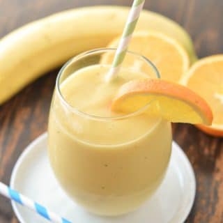 Mango Smoothie in a glasss - 24 Carrot Kitchen