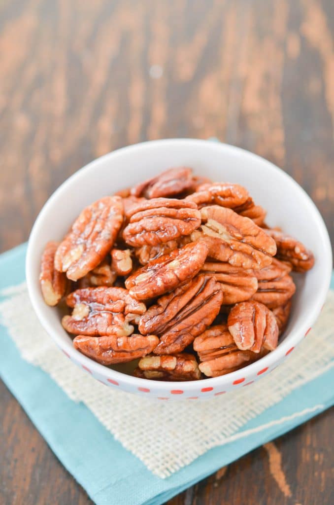 Maple Pecans in Bowl - 24 Carrot Kitchen