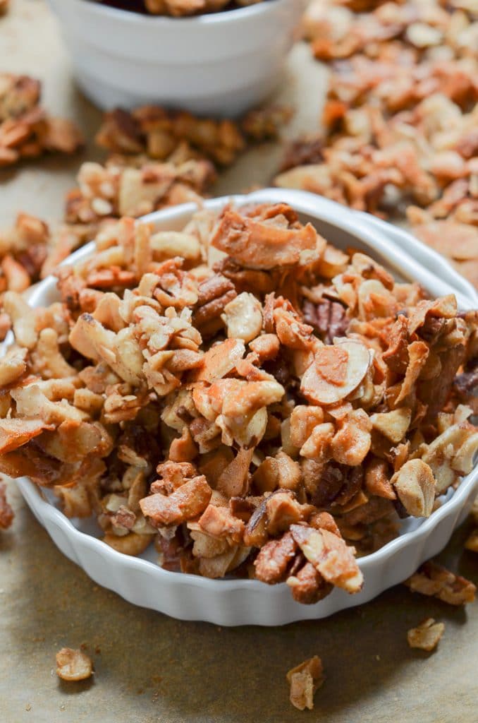 vegan granola in a bowl.