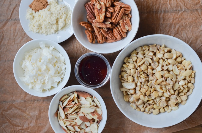 ingredients for vegan granola.