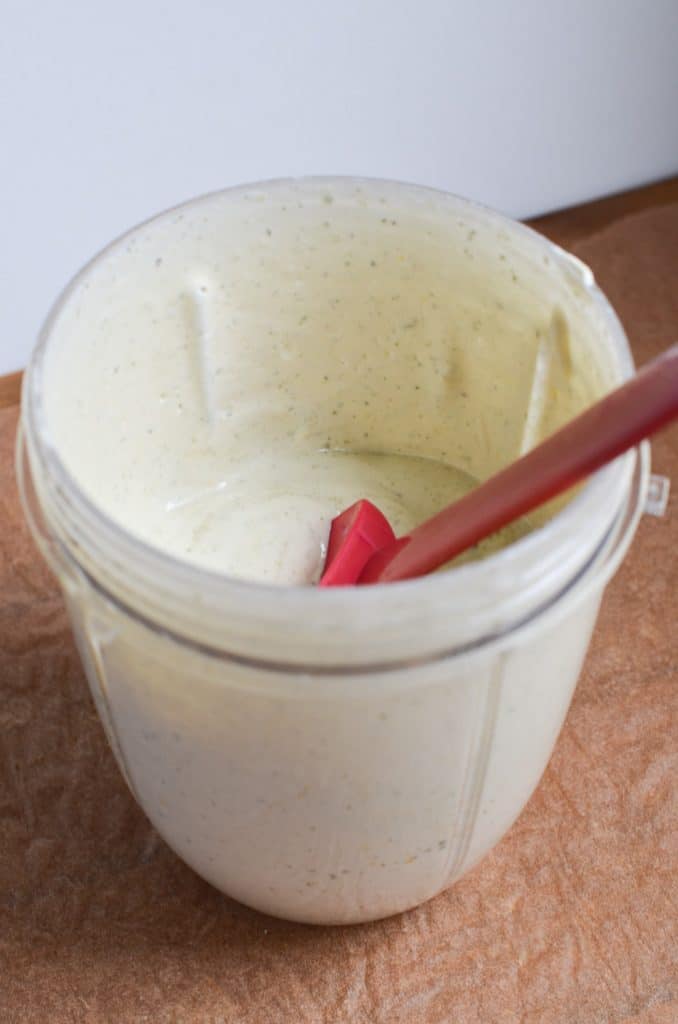 vegan ranch dressing in blender.