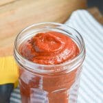 whole30 bbq sauce in glass jar.