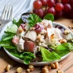 waldorf salad on plate.