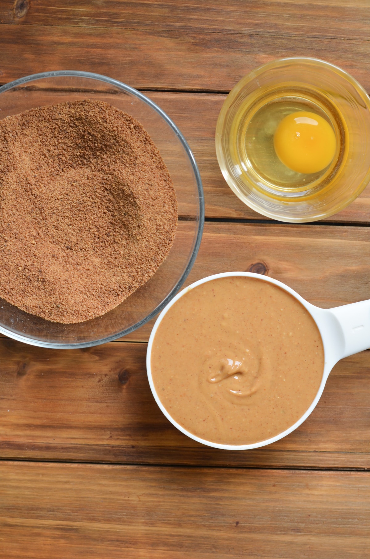 ingredients for peanut butter cookies on counter.