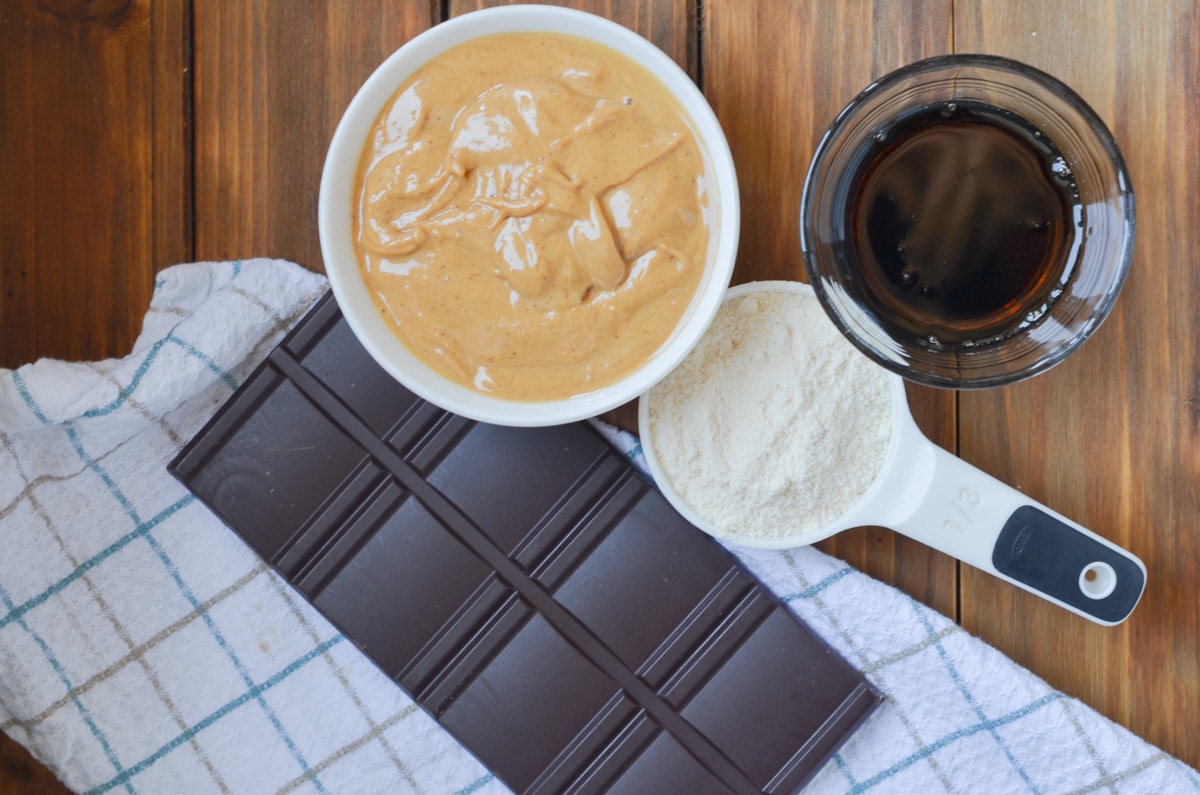 ingredients for peanut butter balls.