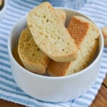 Italian biscotti in a bowl.