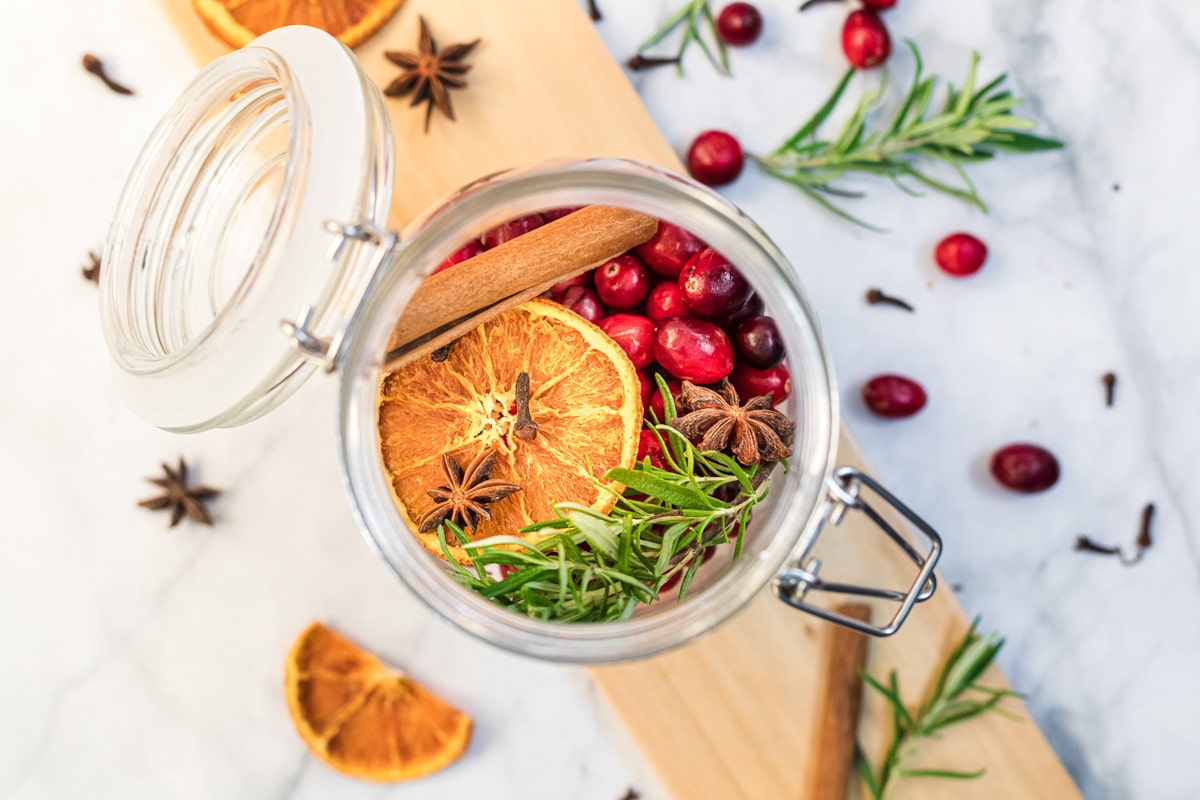 Christmas Potpourri in a jar.