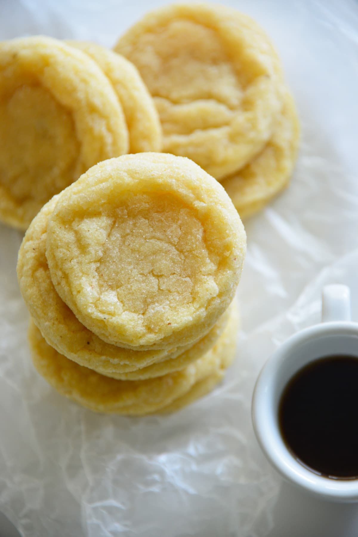 stack of eggnog cookies